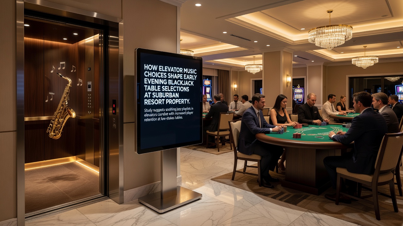 Blackjack tables in a suburban resort casino during early evening hours, showing varied player engagement levels under controlled ambient conditions