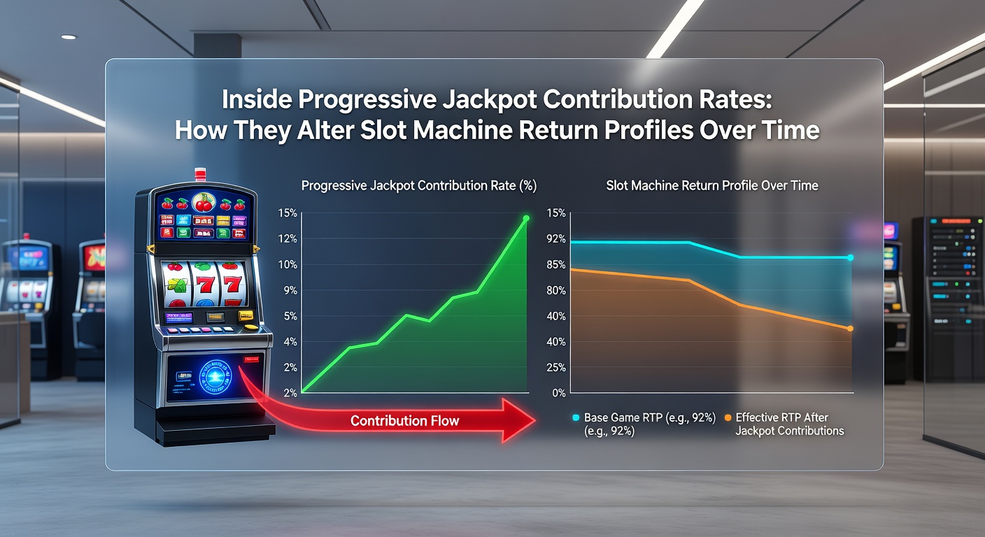 Graph illustrating progressive jackpot growth curves and corresponding RTP adjustments across multiple casino sessions