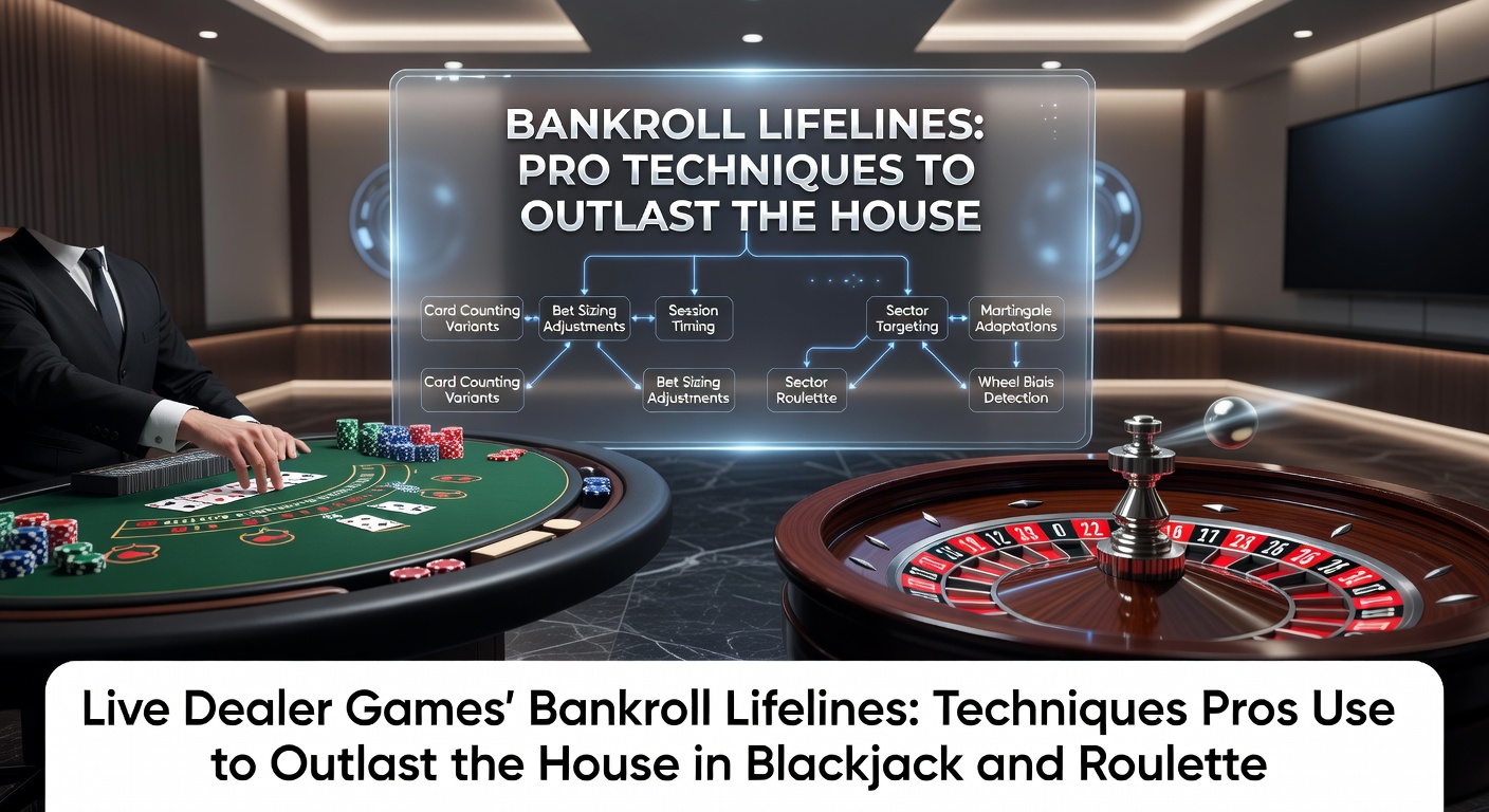 Professional gambler analyzing bankroll strategy at a live dealer blackjack table on a digital screen, charts and chips visible
